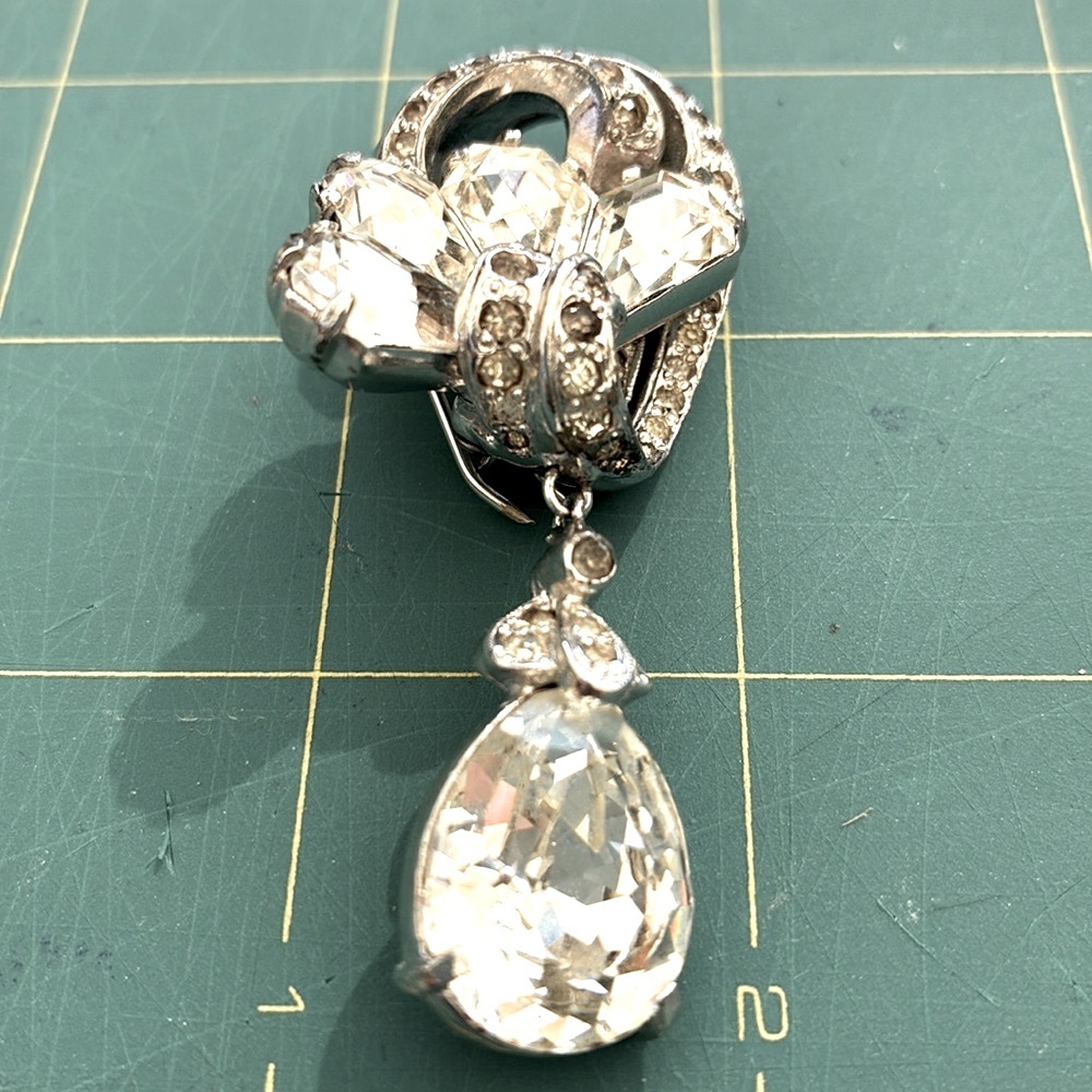 Stunning Silver and Crystal Brooch